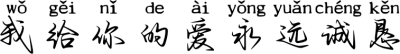 我给你的爱永远诚恳