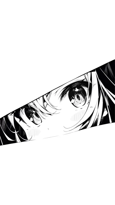 动漫少女剪影-拍信图库