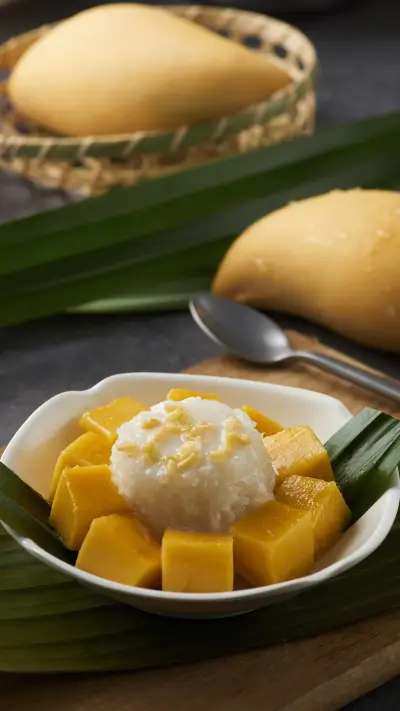 清甜的椰香芒果糯米饭