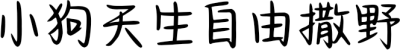 小狗天生自由撒野